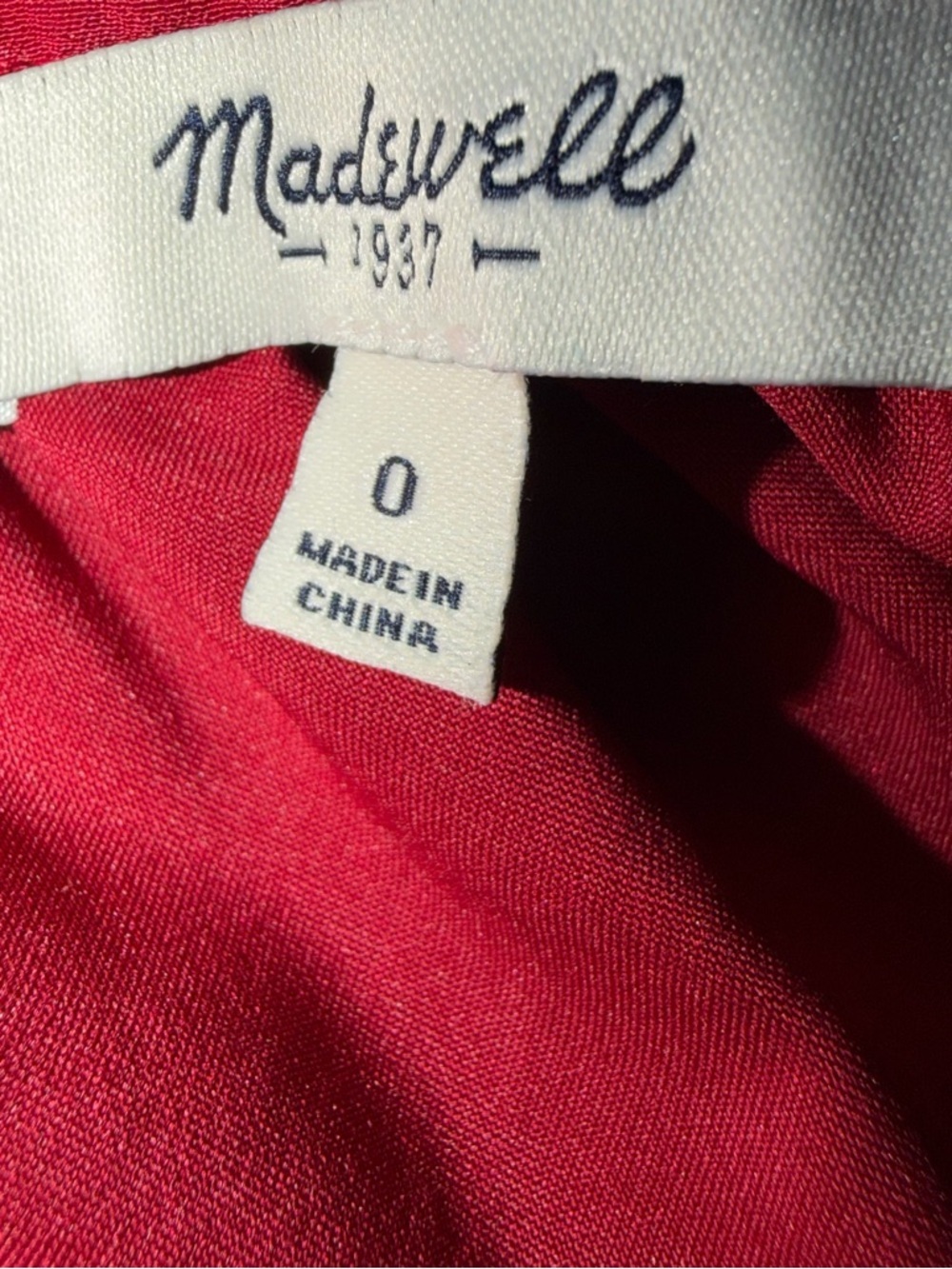 Madewell 100% Silk Cinched Waist Mini Dress Size 0 - Picture 4 of 5